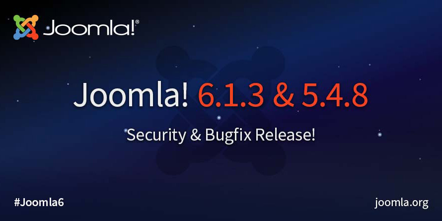Joomla! 6.1.3 und Joomla! 5.4.8